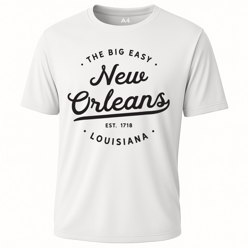 Classic Retro Vintage New Orleans Louisiana Casual Big Easy Cooling Performance Crew T-Shirt