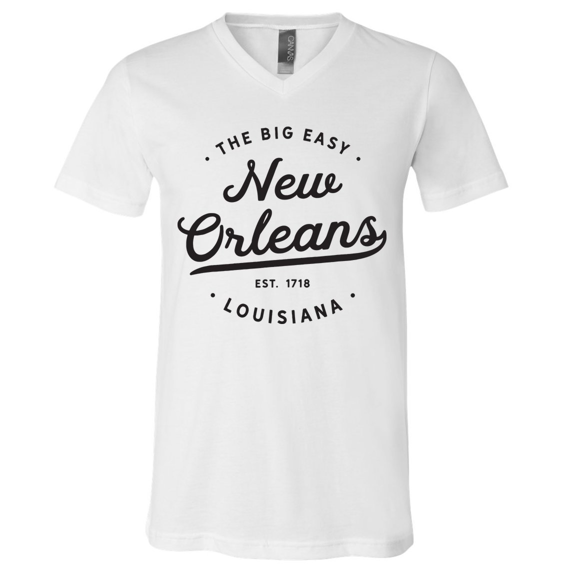 Classic Retro Vintage New Orleans Louisiana Casual Big Easy V-Neck T-Shirt