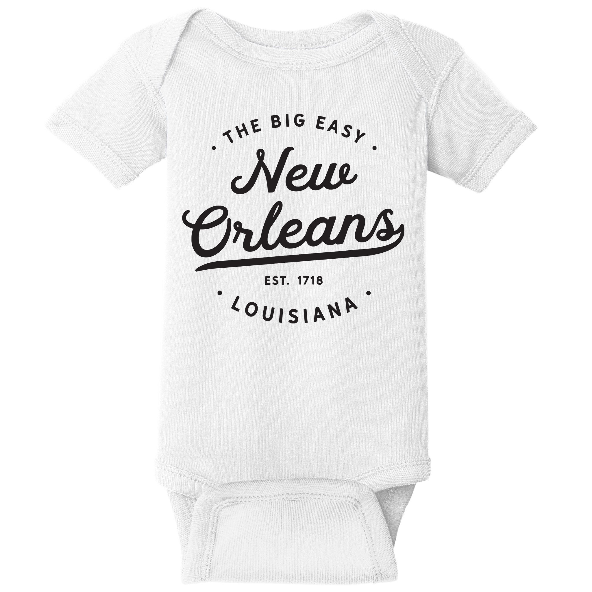 Classic Retro Vintage New Orleans Louisiana Casual Big Easy Baby Bodysuit