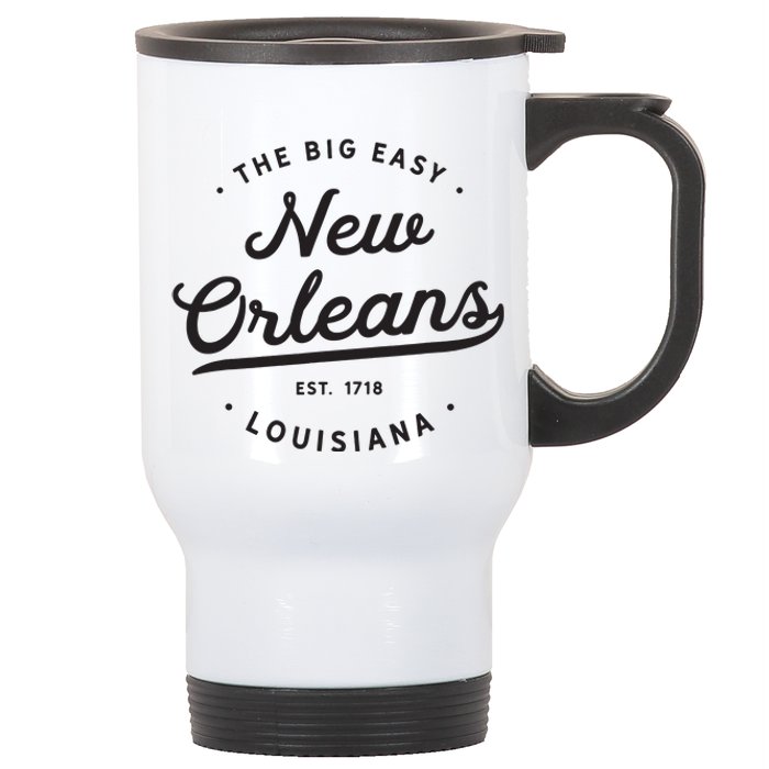 Classic Retro Vintage New Orleans Louisiana Casual Big Easy Stainless Steel Travel Mug