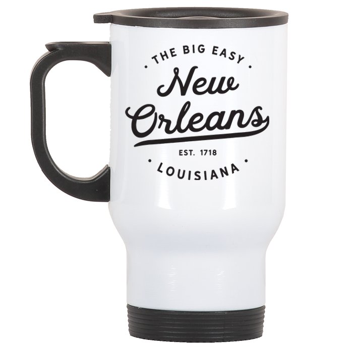 Classic Retro Vintage New Orleans Louisiana Casual Big Easy Stainless Steel Travel Mug