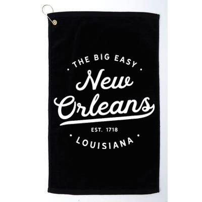 Classic Retro Vintage New Orleans Louisiana Big Easy Nola Platinum Collection Golf Towel