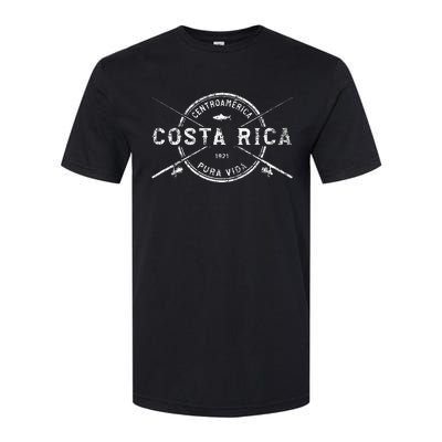 Costa Rica Vintage Crossed Fishing Rods Softstyle CVC T-Shirt