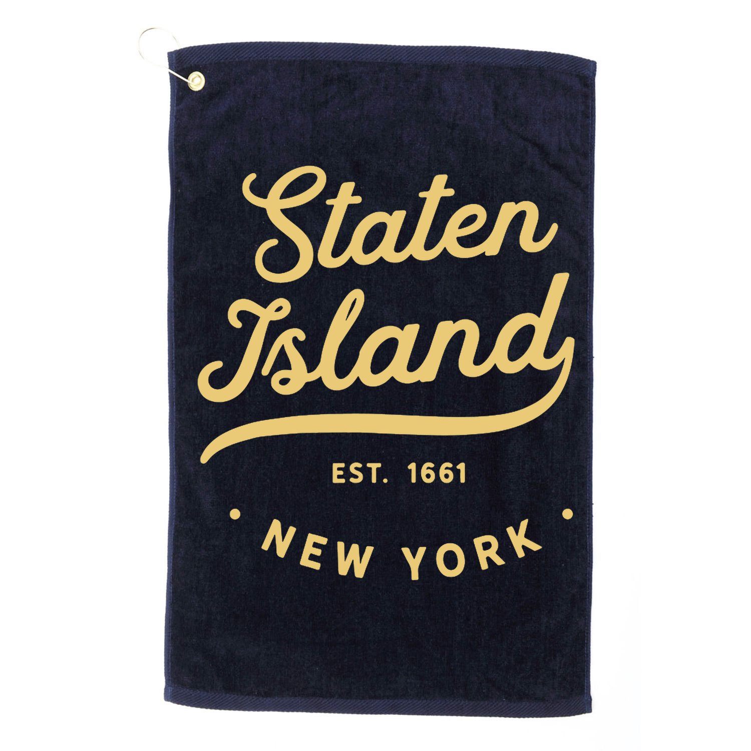 Classic Retro Vintage Staten Island, USA Golf Towel