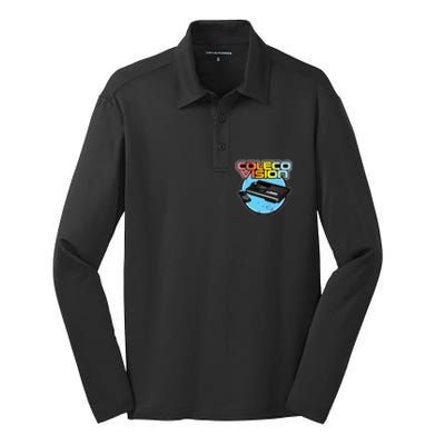 Colecovision Retro Vintage Video Game Gamer Silk Touch Performance Long Sleeve Polo