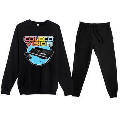 Colecovision Retro Vintage Video Game Gamer Premium Crewneck Sweatsuit Set