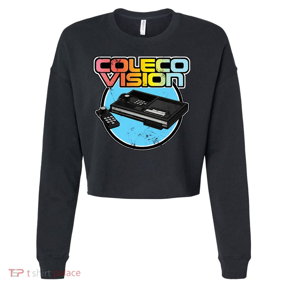 Colecovision Retro Vintage Video Game Gamer Cropped Pullover Crew