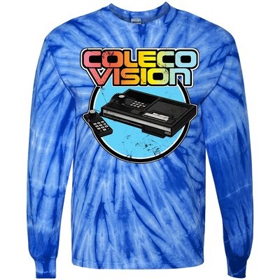 Colecovision Retro Vintage Video Game Gamer Tie-Dye Long Sleeve Shirt