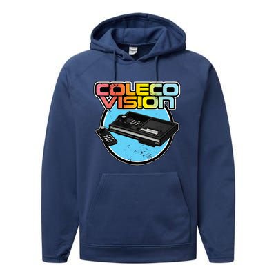 Colecovision Retro Vintage Video Game Gamer Performance Fleece Hoodie