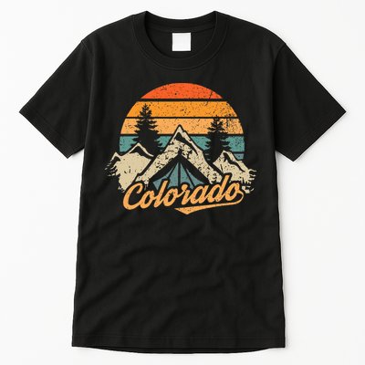 Colorado Retro Vintage Mountains Nature Hiking Camping Tall T-Shirt