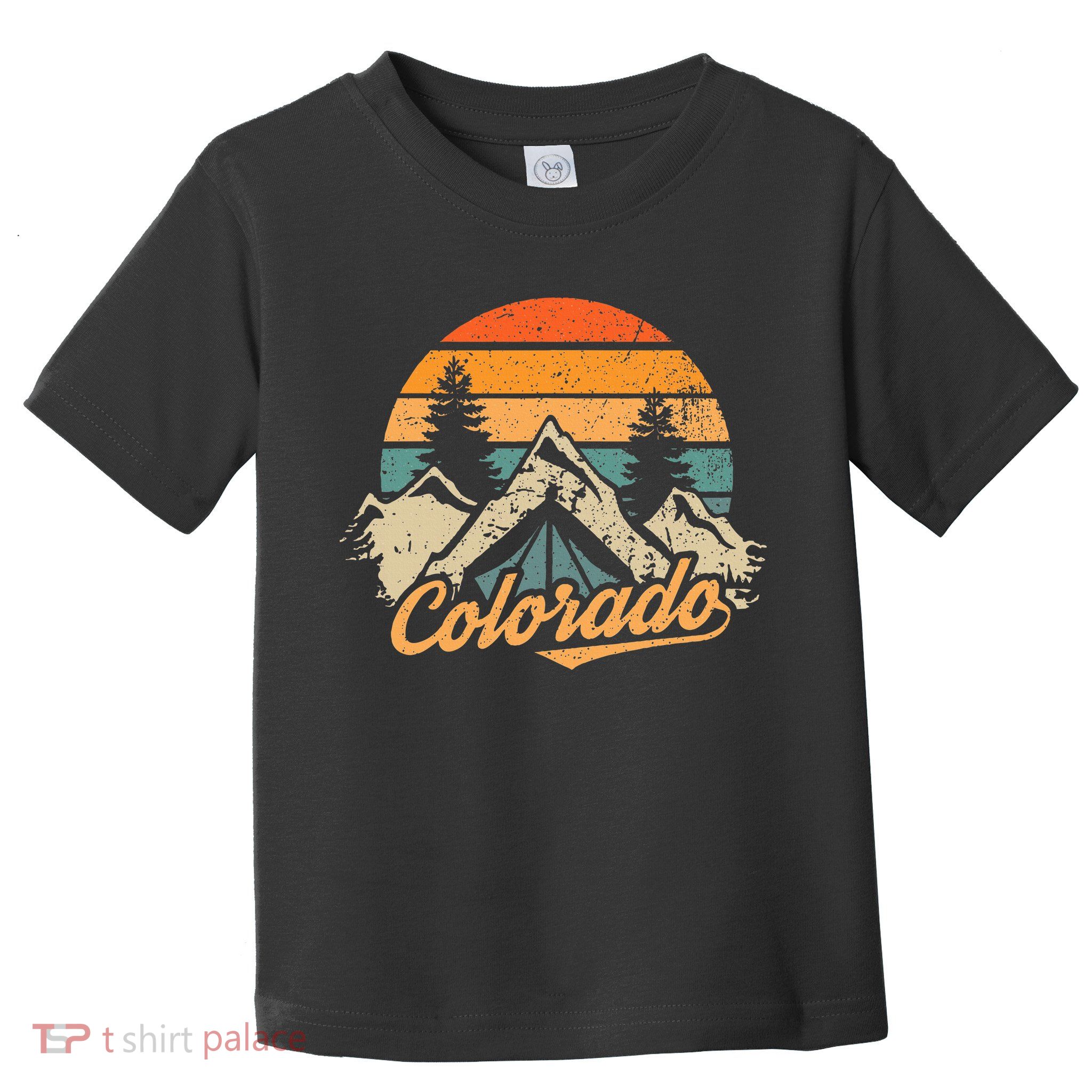 Colorado Retro Vintage Mountains Nature Hiking Camping Toddler T-Shirt
