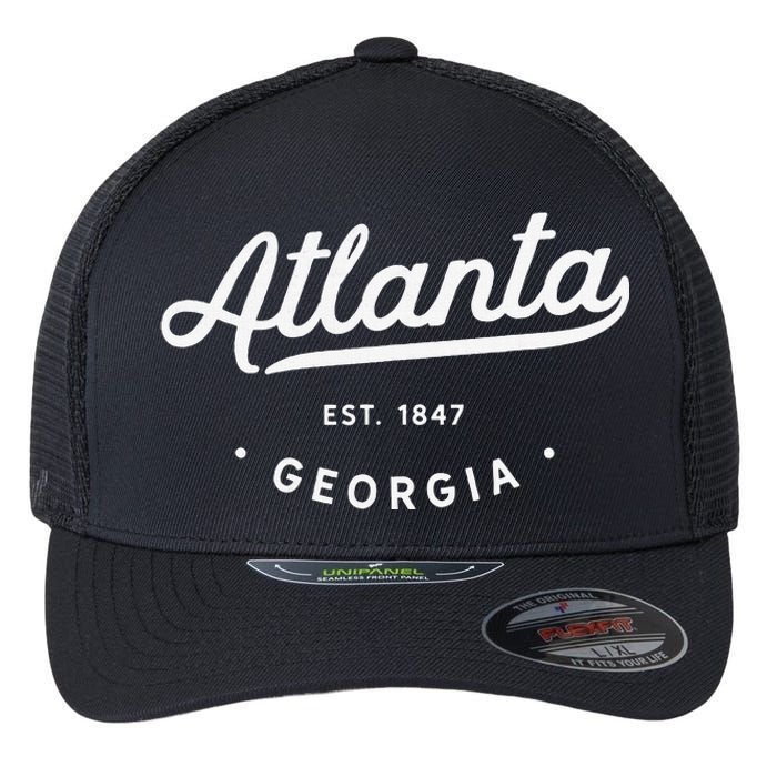 Classic Retro Vintage Atlanta Georgia Usa Atl 1847 Flexfit Unipanel Trucker Cap