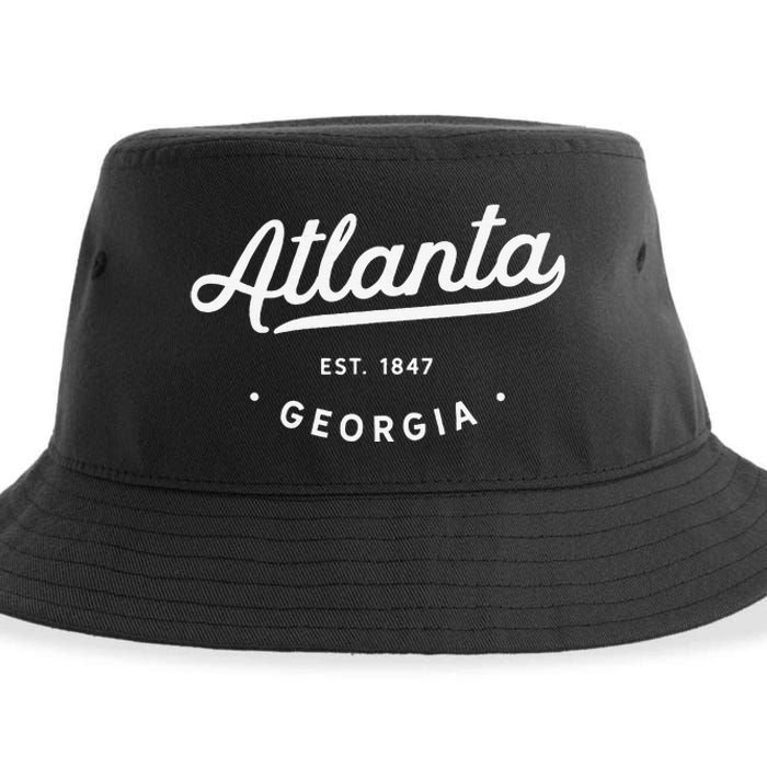 Classic Retro Vintage Atlanta Georgia Usa Atl 1847 Sustainable Bucket Hat