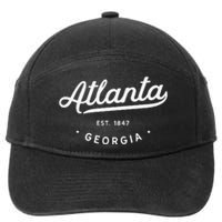 Classic Retro Vintage Atlanta Georgia Usa Atl 1847 7-Panel Snapback Hat