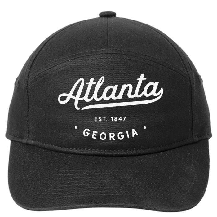 Classic Retro Vintage Atlanta Georgia Usa Atl 1847 7-Panel Snapback Hat