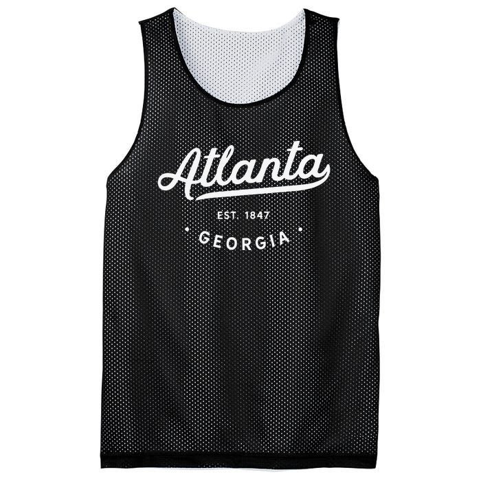 Classic Retro Vintage Atlanta Georgia Usa Atl 1847 Mesh Reversible Basketball Jersey Tank