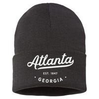 Classic Retro Vintage Atlanta Georgia Usa Atl 1847 Sustainable Knit Beanie