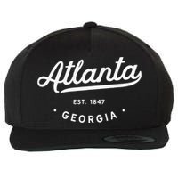 Classic Retro Vintage Atlanta Georgia Usa Atl 1847 Wool Snapback Cap