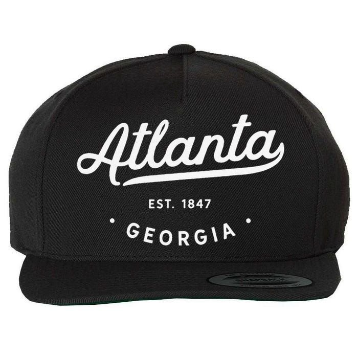 Classic Retro Vintage Atlanta Georgia Usa Atl 1847 Wool Snapback Cap