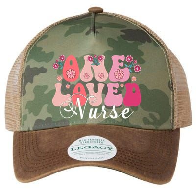 Cute Retro Valentine One Loved Nurse Legacy Tie Dye Trucker Hat