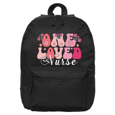 Cute Retro Valentine One Loved Nurse 16 in Basic Backpack