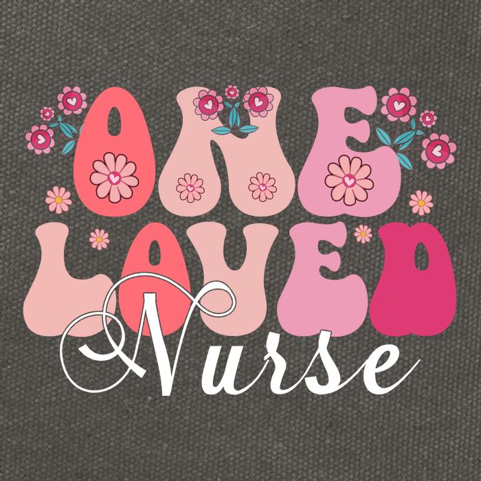 Cute Retro Valentine One Loved Nurse Cotton Canvas Backpack