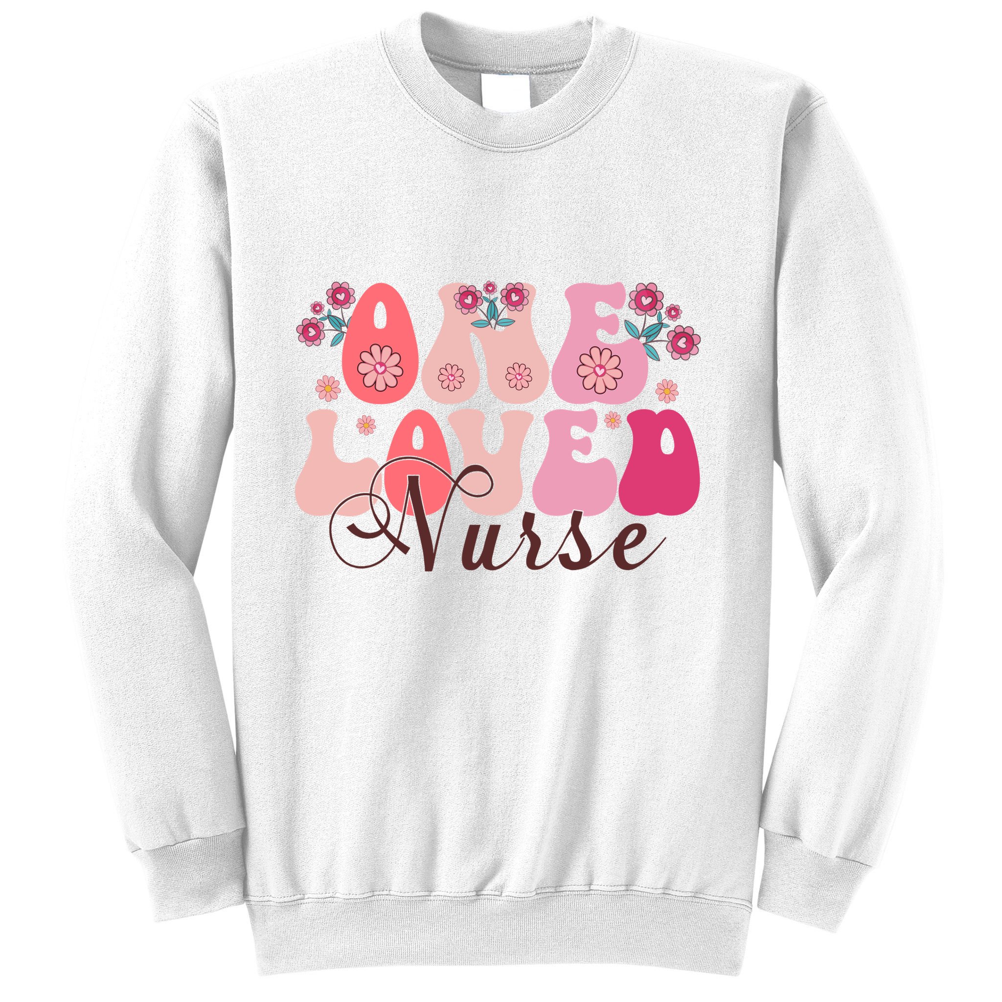 Cute Retro Valentine One Loved Nurse Sweatshirt