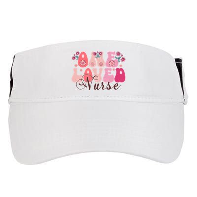 Cute Retro Valentine One Loved Nurse Adult Drive Performance Visor