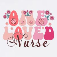 Cute Retro Valentine One Loved Nurse Adult Drive Performance Visor