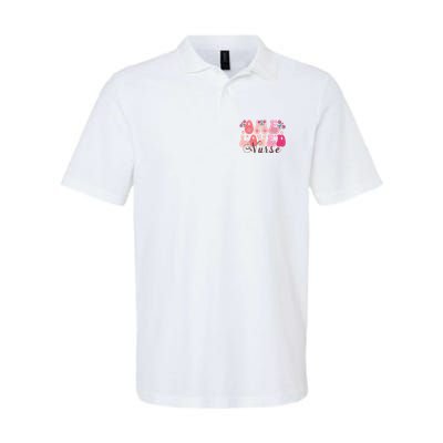 Cute Retro Valentine One Loved Nurse Polo