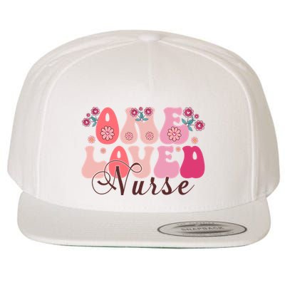 Cute Retro Valentine One Loved Nurse Wool Snapback Cap