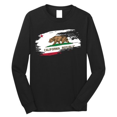 California Republic Vintage Torn Flag Long Sleeve Shirt