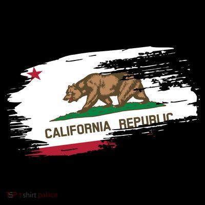 California Republic Vintage Torn Flag T-Shirt