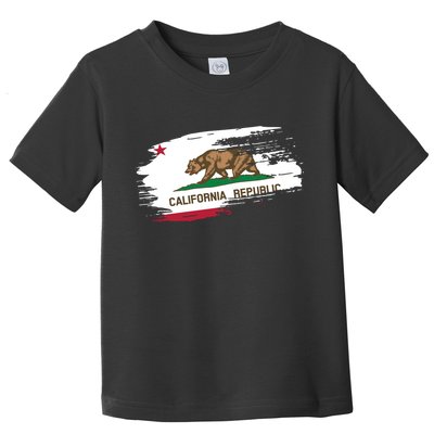 California Republic Vintage Torn Flag Toddler T-Shirt