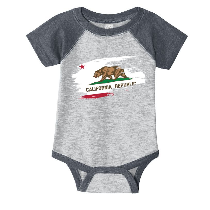 California Republic Vintage Torn Flag Infant Baby Jersey Bodysuit