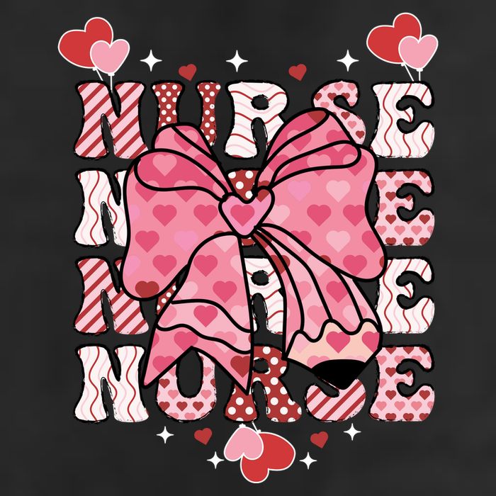 Cute Retro Valentines Day Nurse Heart Ribbon 11oz C Handle Ceramic Mug