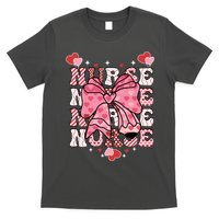 Cute Retro Valentines Day Nurse Heart Ribbon T-Shirt
