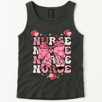 Cute Retro Valentines Day Nurse Heart Ribbon Tank Top
