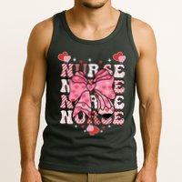 Cute Retro Valentines Day Nurse Heart Ribbon Tank Top