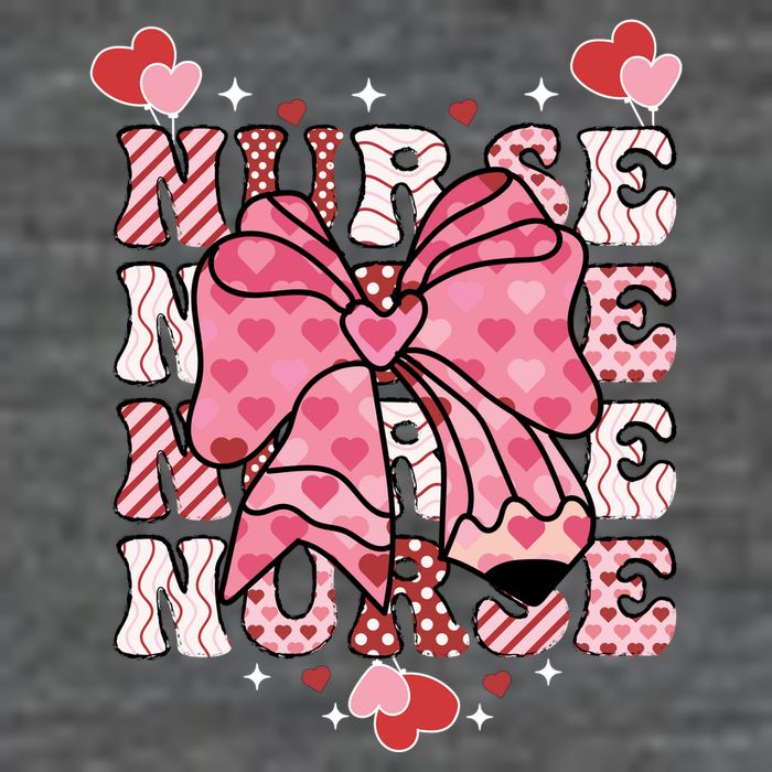 Cute Retro Valentines Day Nurse Heart Ribbon Tank Top