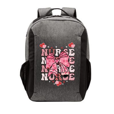 Cute Retro Valentines Day Nurse Heart Ribbon Vector Backpack