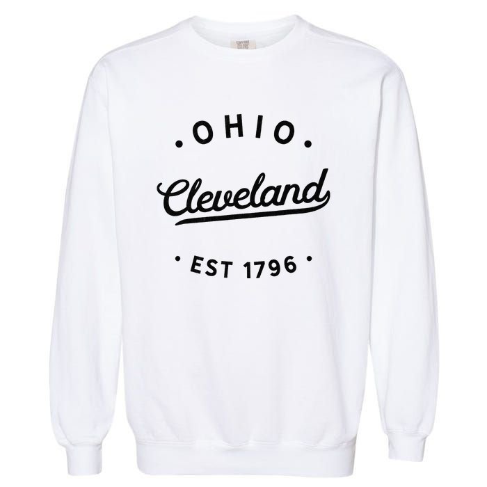 Classic Retro Vintage Cleveland Ohio 1796 USA Novelty Pride Garment-Dyed Sweatshirt