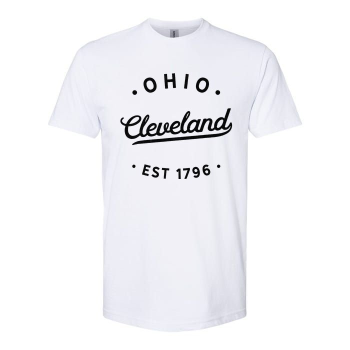 Classic Retro Vintage Cleveland Ohio 1796 USA Novelty Pride Softstyle CVC T-Shirt