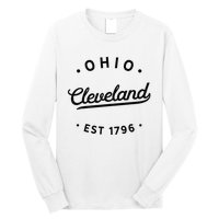 Classic Retro Vintage Cleveland Ohio 1796 USA Novelty Pride Long Sleeve Shirt