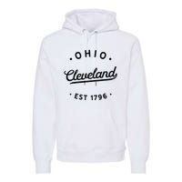 Classic Retro Vintage Cleveland Ohio 1796 USA Novelty Pride Premium Hoodie