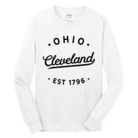 Classic Retro Vintage Cleveland Ohio 1796 USA Novelty Pride Tall Long Sleeve T-Shirt