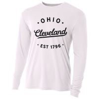 Classic Retro Vintage Cleveland Ohio 1796 USA Novelty Pride Cooling Performance Long Sleeve Crew