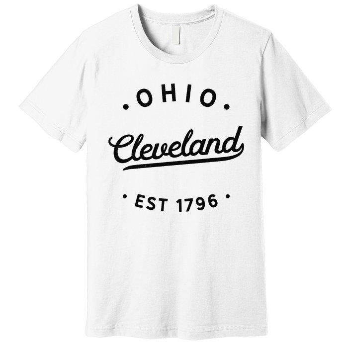 Classic Retro Vintage Cleveland Ohio 1796 USA Novelty Pride Premium T-Shirt