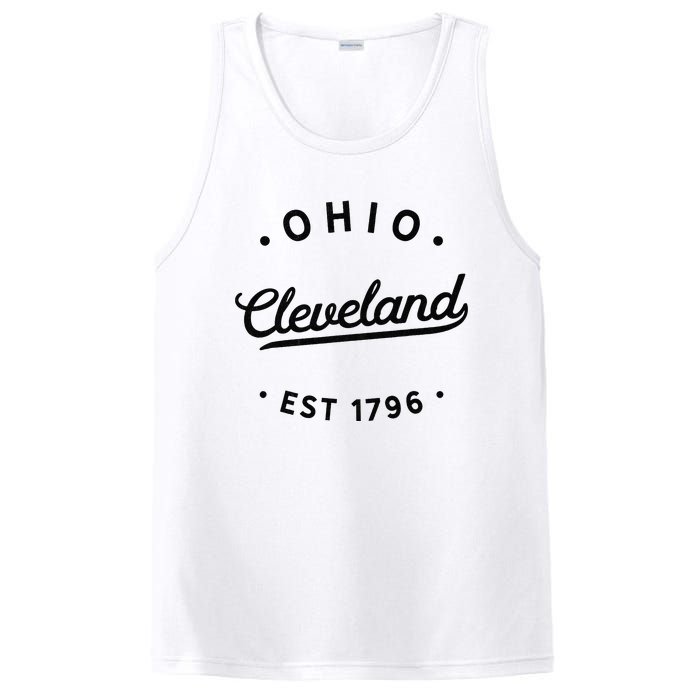 Classic Retro Vintage Cleveland Ohio 1796 USA Novelty Pride PosiCharge Competitor Tank