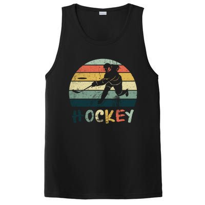 Classic Retro Vintage Style Ice Hockey Gift Street Hockey Gift PosiCharge Competitor Tank